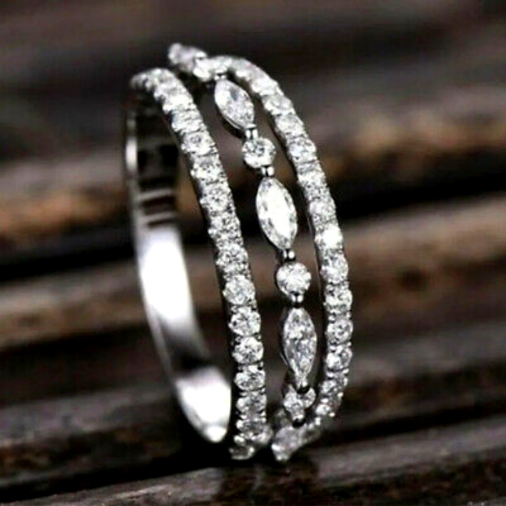 Delicate Multi Layered Diamond Ring